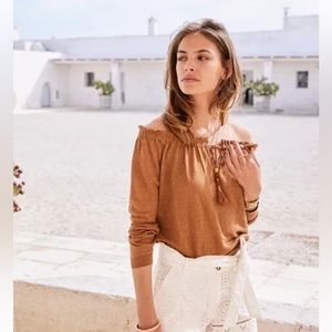Sezane Dolores Cold Shoulder Top